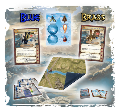 DragonStrike Blue&Brass + expansion mat (no miniatures, tokens only )